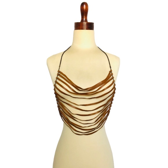 Bliss Lau Leather Killjoy Vest Body Chain - Picture 3 of 9